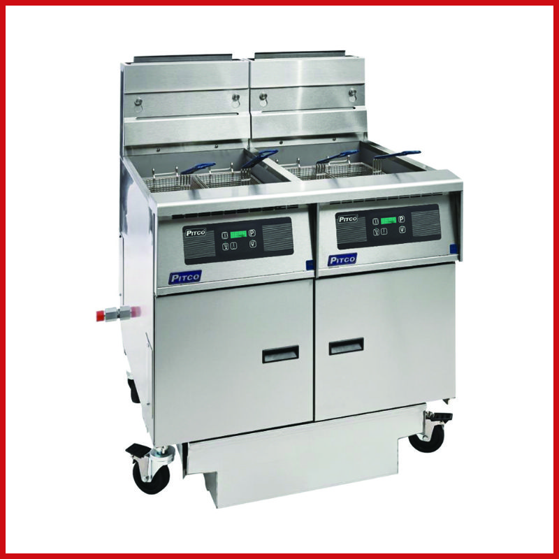 Pitco SGH50/FD-FF - Battery of 2 Fryers - Oil filtration - Digital Controls